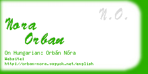 nora orban business card