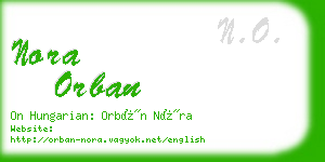 nora orban business card